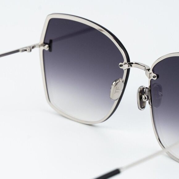 Tom Ford NICKIE-02 Women Sunglasses Palladium Smoke Mirror Butterfly FT1107 16C main image 10